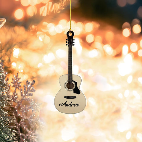 Personalized Guitar Ornament, Electric Guitar Ornament, Guitar Christmas Ornaments 2024, Acoustic Guitar Christmas Ornament, Guitar Christmas Ornaments Guitarist Gift Musical Instruments Xmas (G3)