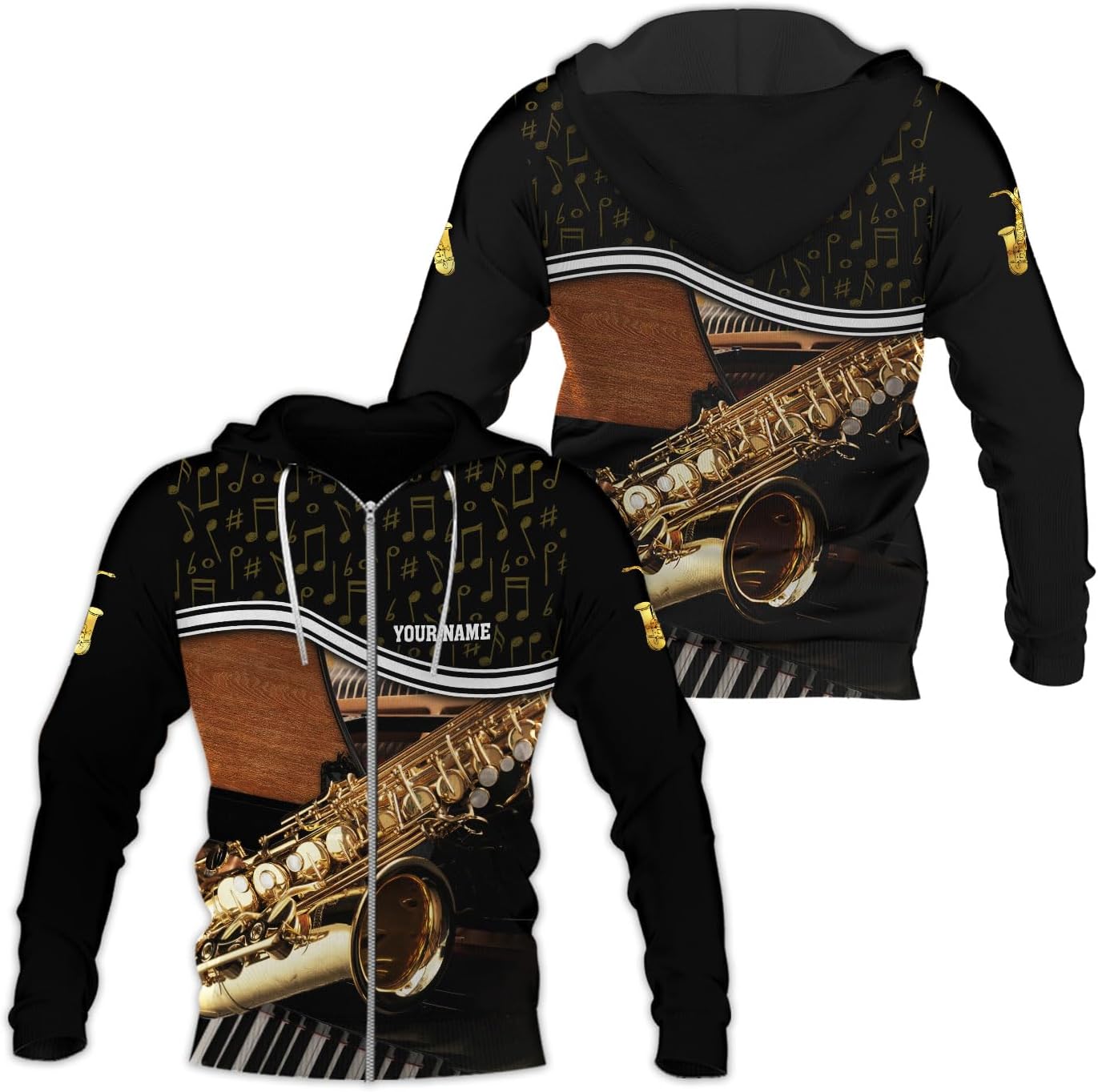 Personalized T Shirt for Saxophone Player, Custom Saxophone 3D Shirt Men Women, Present to Musican Saxophone Team Uniform
