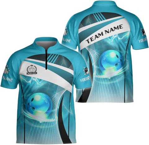 Ligthuy Personalized Bowling Jersey 3D, Bowling Shirts for Team, Bowling Shirt Unisex for Men Women, Bowling Shirts for Men 2