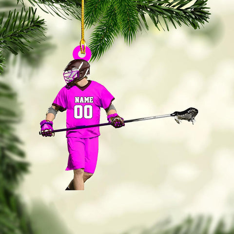 Royal Fight Personalized Lacrosse Ornament Lacrosse Christmas Ornament Lacrosse Ornaments for Christmas Tree Lacrosse Gifts Lacrosse Coach Gifts Lacrosse Player Gift Sport Fan (Lacrosse 7)