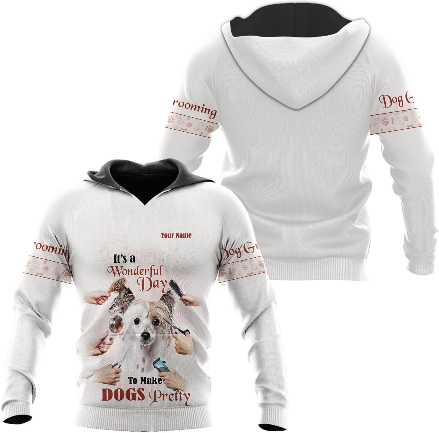 Mostprints Personalized Name Dog Groomer Shirt 3D, Funny Dog Groomer Apparel Shirts, Dog Groomer Gifts for Men and Women