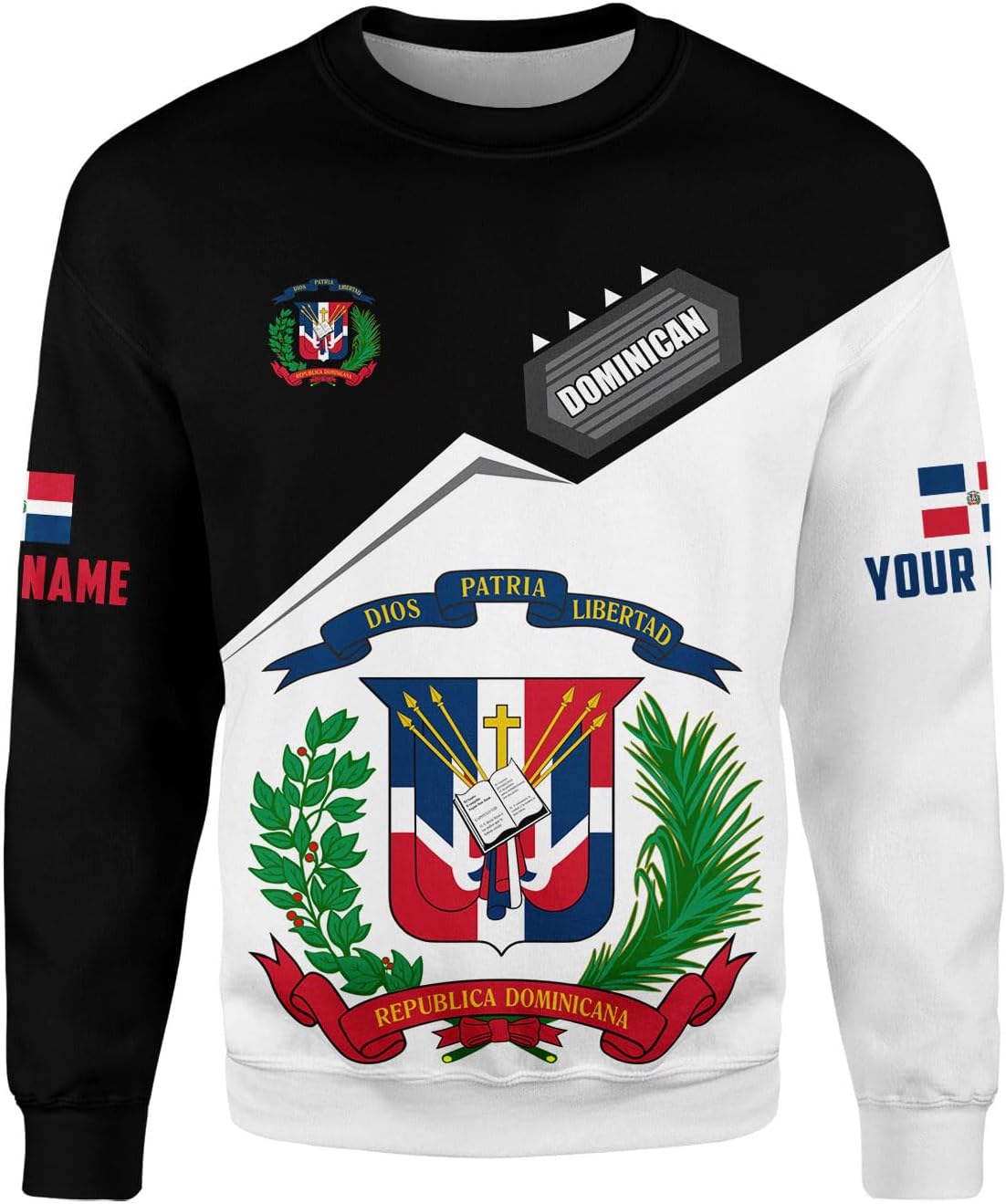 Woseprints Personalized Dominican Shirt 3D, Dominican Republic T Shirt, Dominican Flag Tshirt, Republica Dominicana Shirt