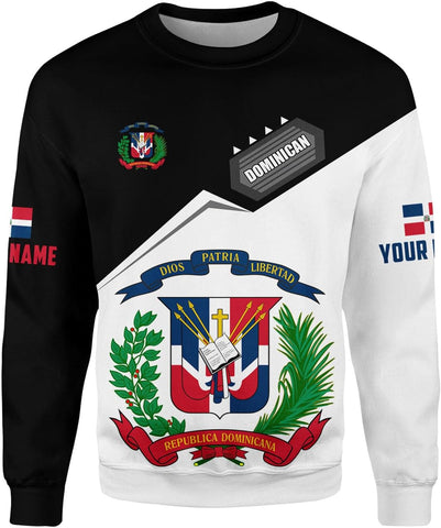 Woseprints Personalized Dominican Shirt 3D, Dominican Republic T Shirt, Dominican Flag Tshirt, Republica Dominicana Shirt