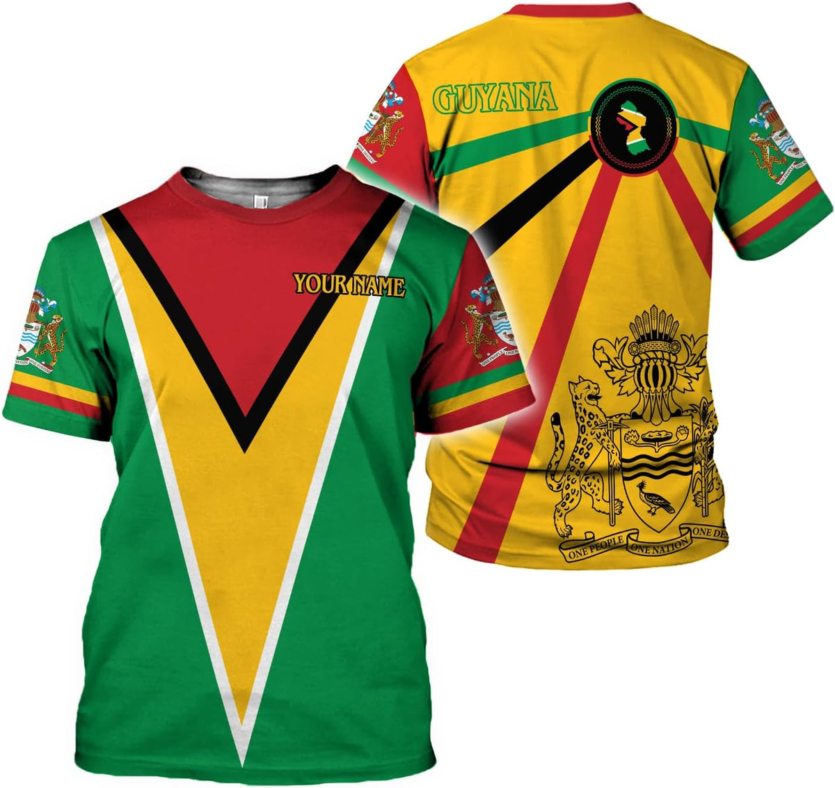 Personalized Name Guyana Shirts for Men and Women,Guyana Flag Funny Patriotic T-Shirt, Guyanese Pride Flag Shirt