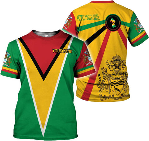 Personalized Name Guyana Shirts for Men and Women,Guyana Flag Funny Patriotic T-Shirt, Guyanese Pride Flag Shirt