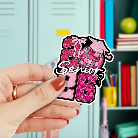 3Pcs 2026 Graduation Sticker 3in, Senior 2026 Sticker High School College Gift for Notebook Scrapbook Class of 2026 Stickers for Laptop Water Bottle Phone Case