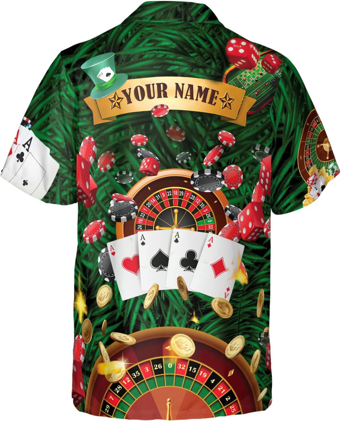 Custom Poker Hawai Shirts for Men Poker Hawaiian Shirt Gambling Casino Fire Short Sleeve Button Down Shirt Summer Beach Shirt