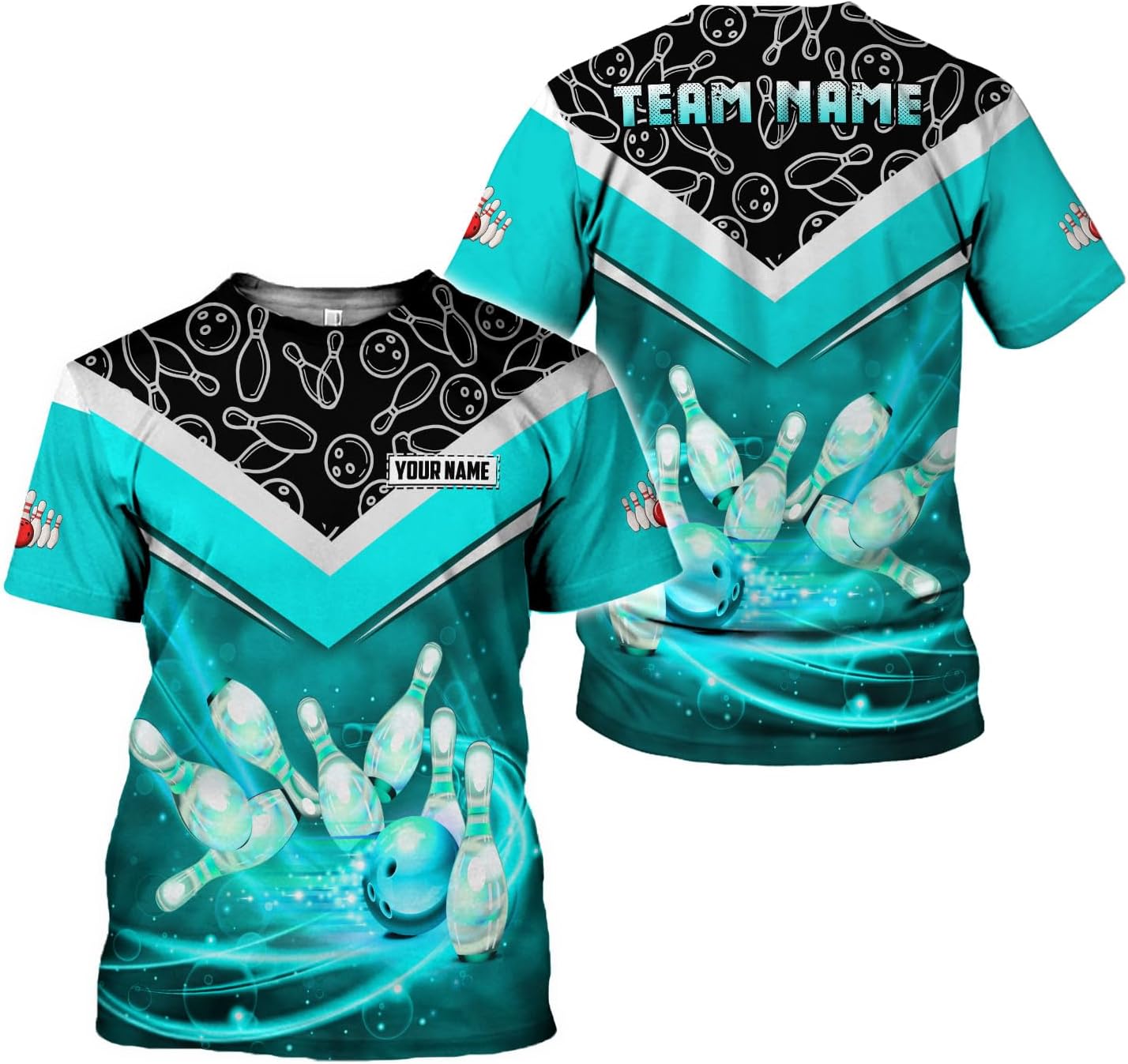 Rivelus Custom 3D Bowling Shirts Personalized for Men and Women - Unique Team Shirt & Gifts for Bowling Lovers