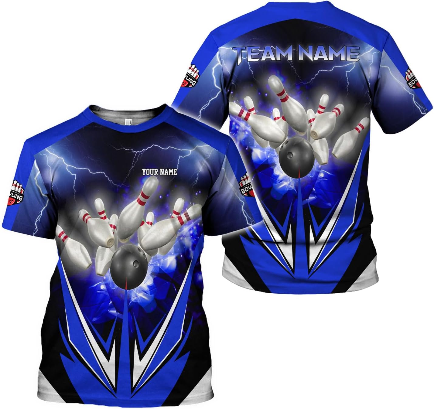 Rivelus Custom 3D Bowling Shirts Personalized for Men and Women - Unique Team Shirt & Gifts for Bowling Lovers
