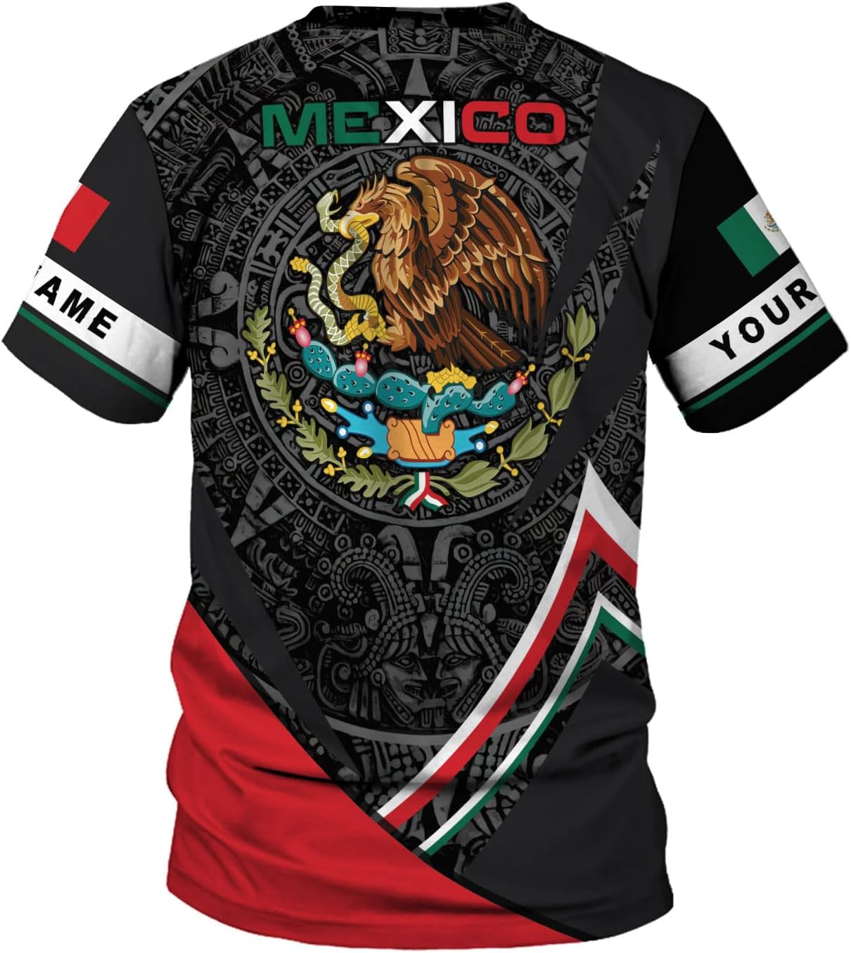 Mostprints Personalized Name Mexican Shirts for Men 3D, Customized Mexico Shirts for Men, Mexico Shirts for Women Mexico Shirt1
