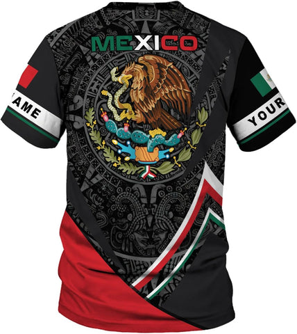 Mostprints Personalized Name Mexican Shirts for Men 3D, Customized Mexico Shirts for Men, Mexico Shirts for Women Mexico Shirt1