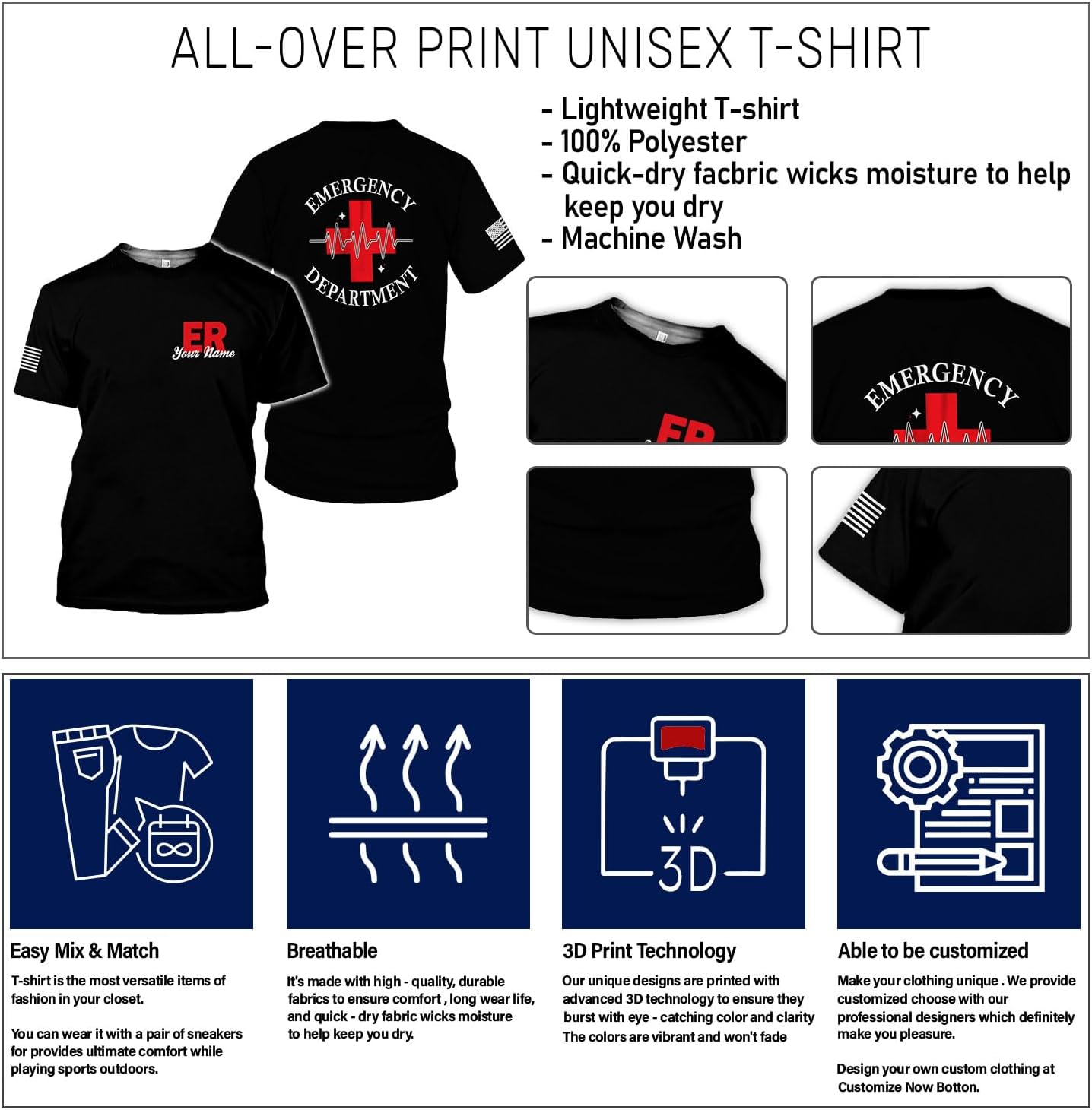 Custom Emergency Department Shirts for Nurse Emergency Department Emergency Room Nurse Department Healthcare Nurse Gift Shirt