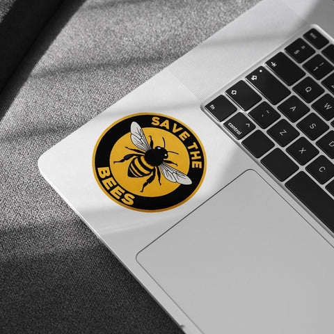 (3Pcs) Save The Bee Sticker, Round Save The Bees Sticker, Bee Sticker, Bumble Bee Decal for Car, Bee Bumper Sticker, Honey Bee Sticker - Stickers for Laptop Water Bottle Phone Car Window Helmet 3"