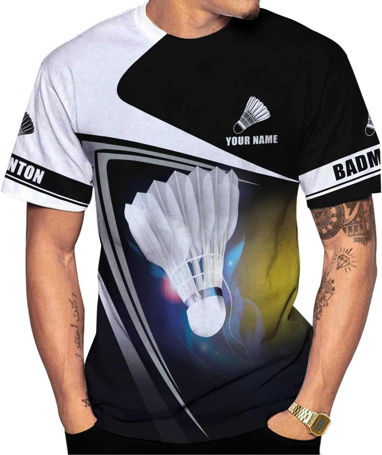 Personalized Name Badminton 3D Shirt, Best Coach Ever Sport Fans Gift T-Shirt, Custom Badminton 3D Shirt for Badminton Lovers