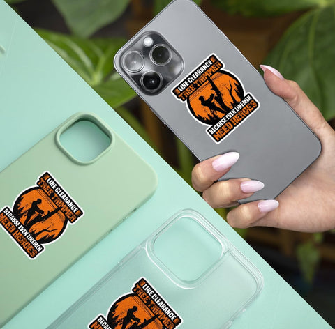 3 Pcs Line Clearance Tree Trimmer Sticker, Arborist Tree Work Sticker, Arborist Lumberjack Sticker, Arborist Chainsaw Sticker for Waterproof Laptop Water Bottle Phone Car Window Helmet 3 Inches