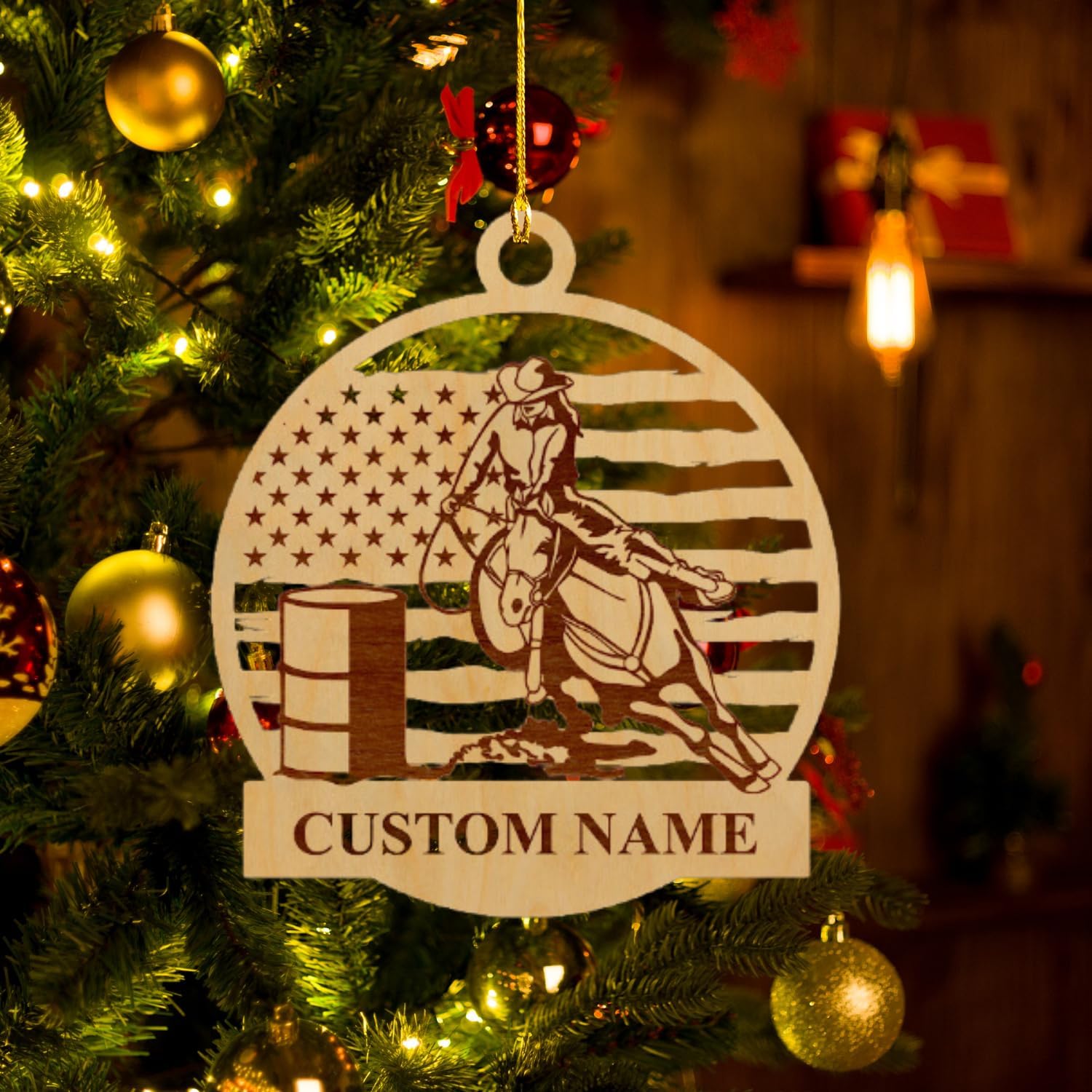 MAPrints Personalized Cowboy Ornament, Horse Ornament 2024, Cowboy Christmas Ornaments, Boy on Horse, Western Cowgirl Ornaments, Cowboy Boots and Hat Christmas Ornament (CB 6)