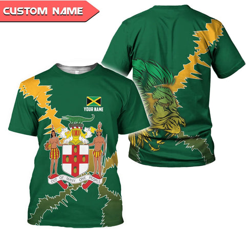 Personalized Jamaica Shirt Custom Jamaica Flag Lion Shirt for Men and Women, Jamaican Pride T-Shirt, Jamaica Tshirt Jamaicana