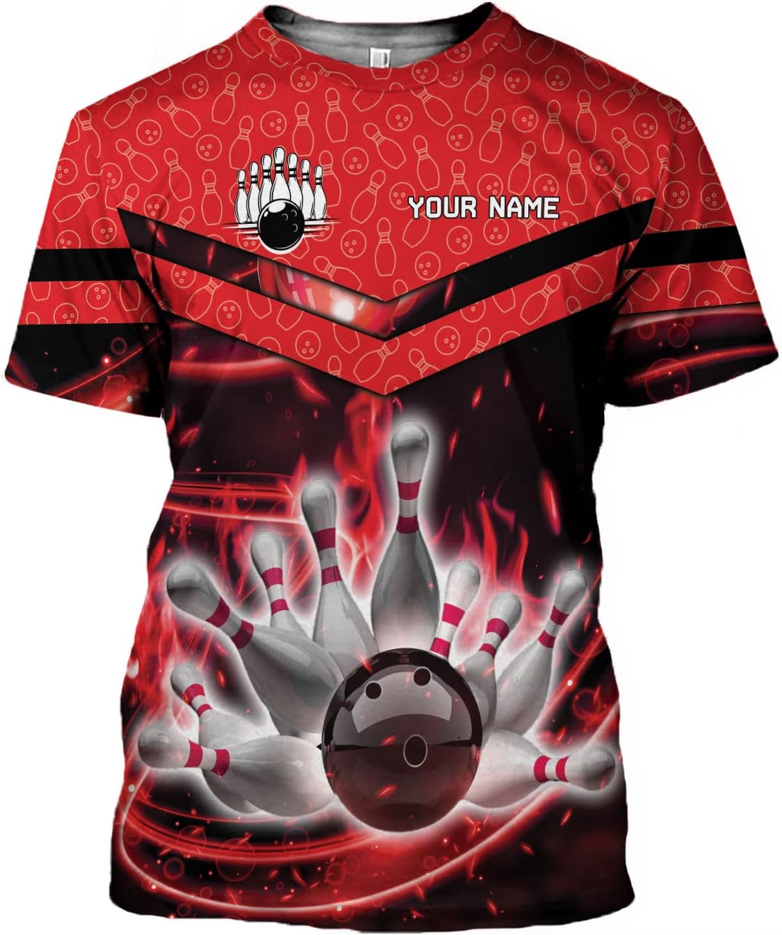 Rivelus Personalized Name Bowling Shirts for Men and Women 3D, Bowling Shirts for Team Bowling, Bowling Shirts Gift