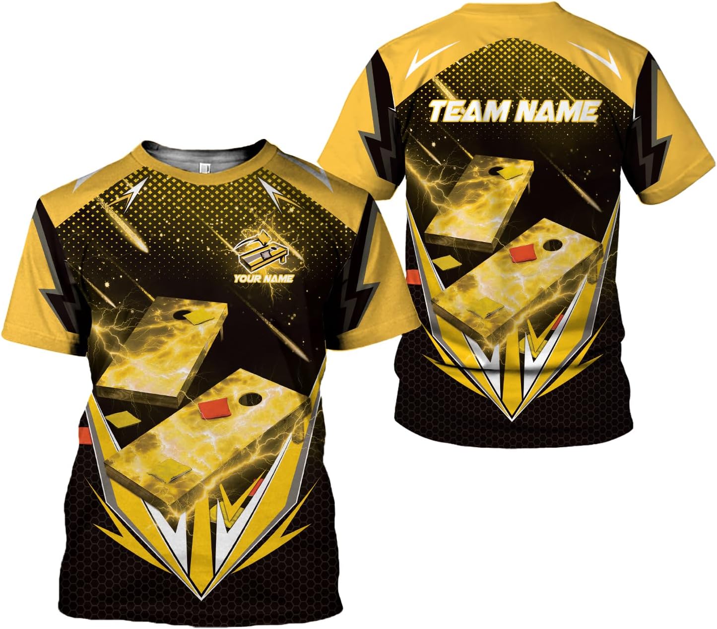 Artparel Personalized Cornhole 3D Player T-Shirt for Team Uniform Funny Gift Men Women