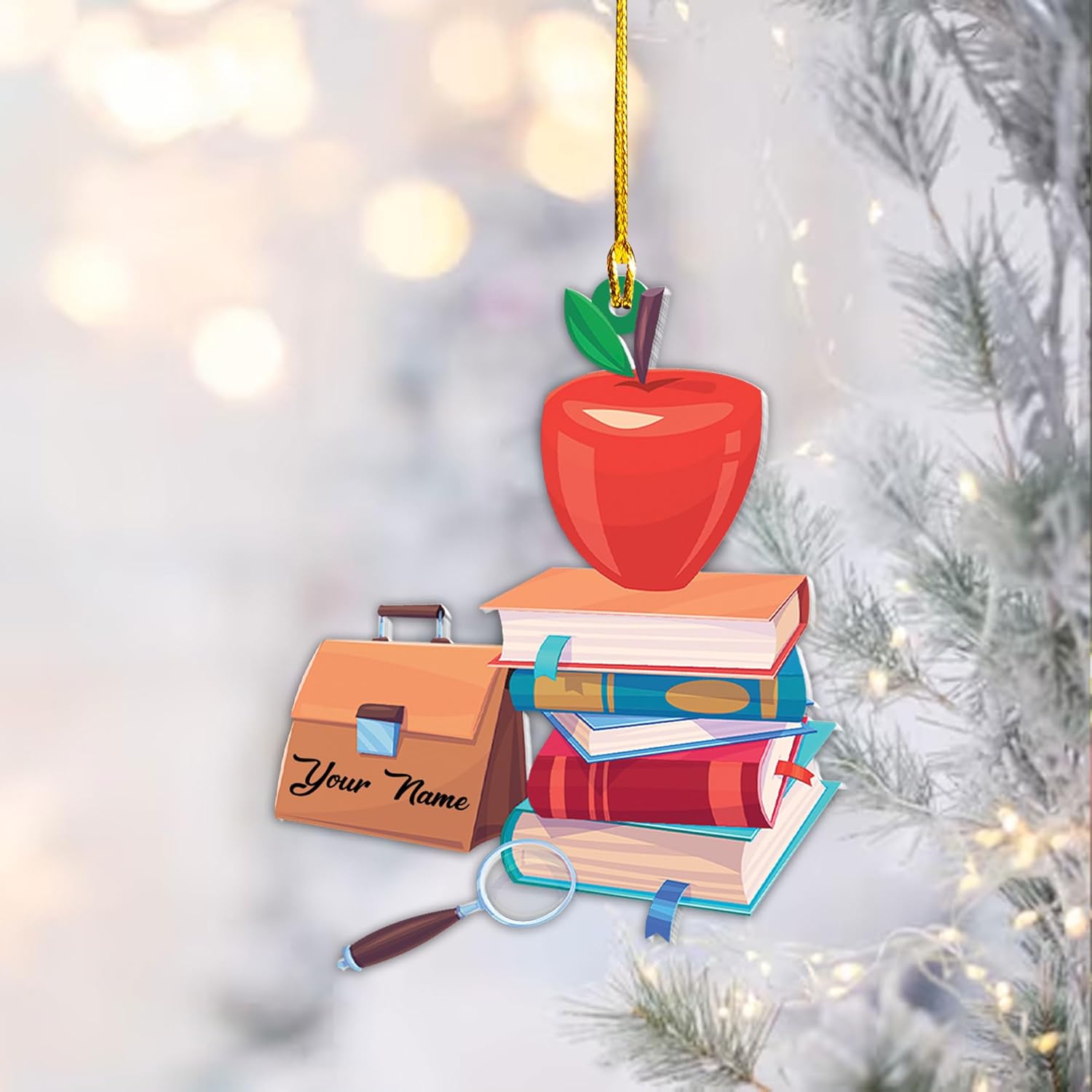 MAPrints Teacher Ornaments Christmas 2024, Teacher Appreciation Gifts for Women, Teacher Acrylic 2D Flat Ornaments, Thank You Appreciation Ornaments, Keepsake Gifts for Teacher (TC 2)