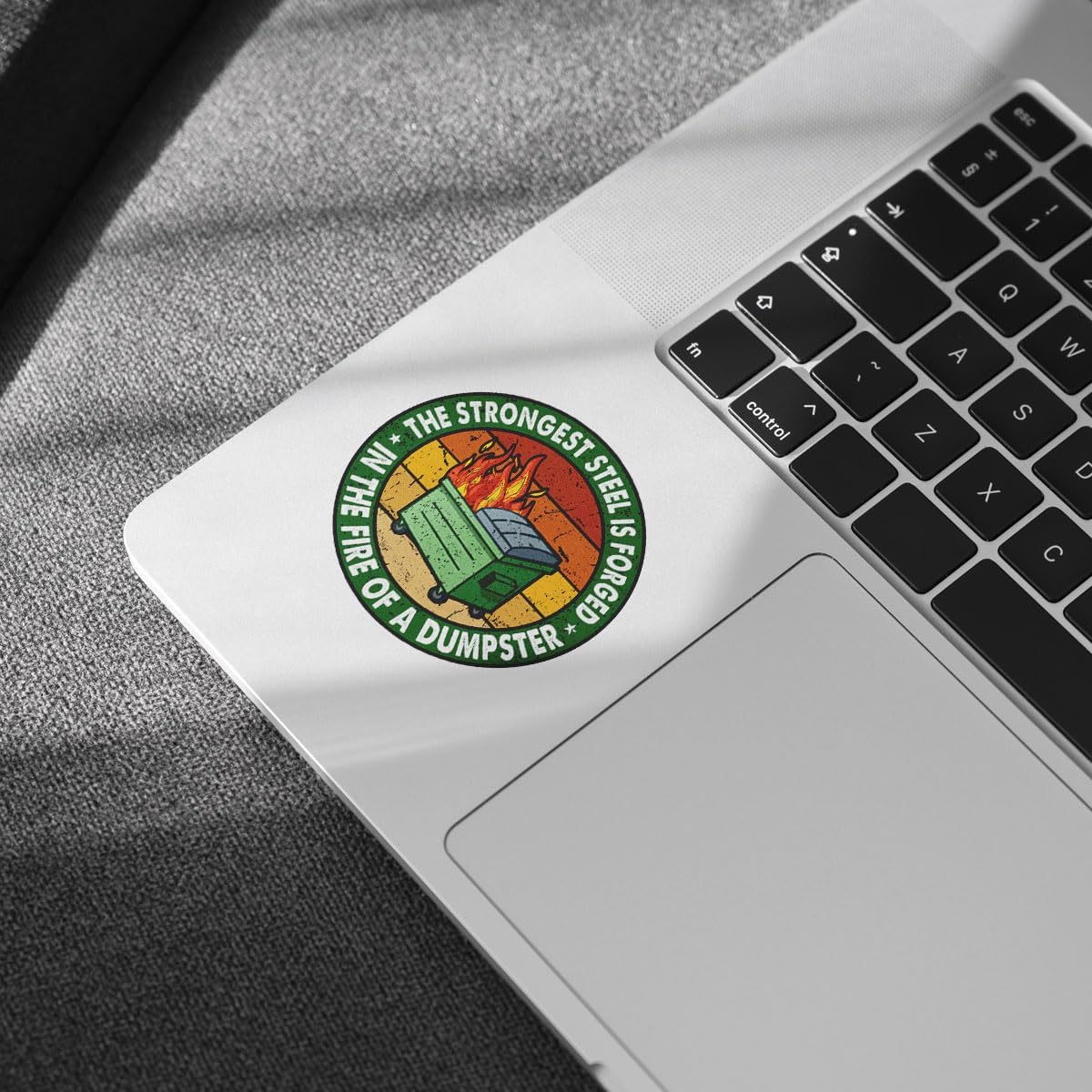 3 Pcs The Strongest Steel is Forged in The Fire of a Dumpster Sticker Vintage Funny, Motivational The Strongest Steel Dumpster Fire Patch Stickers for Laptop Bottle Phone Car Helmet 3"x3" (F1)