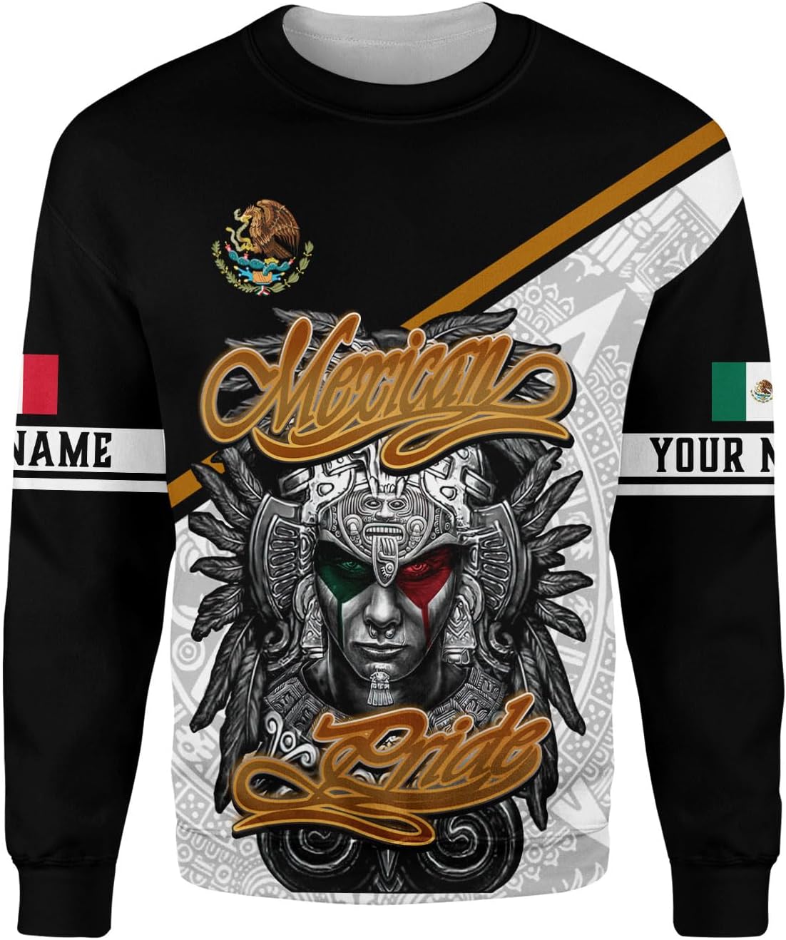 RoyalBro Personalized Mexico Shirts, Camisas De Mexico, Mexico Shirts for Men, Mexican Flag Jersey Shirt Mexico 3D Shirt