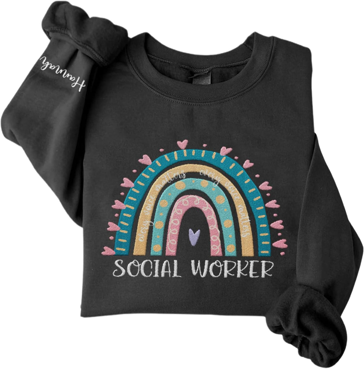 Custom Social Worker Embroidered Sweatshirt Future Social Worker Shirt Gift School Social Worker for Women Crewneck Pullovers