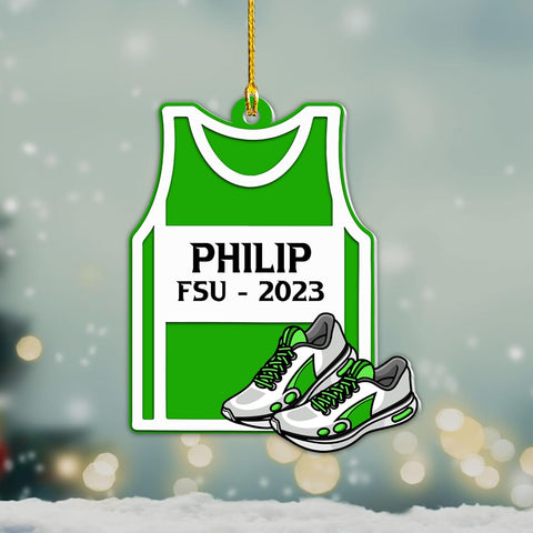 AOVL Personalized Running Christmas Ornament Gift for Runner Running Man Women Runner Gifts Girl Runner Gift Marathon Christmas Runner Ornament Runner Gift Xmas Ornament (Running 8)
