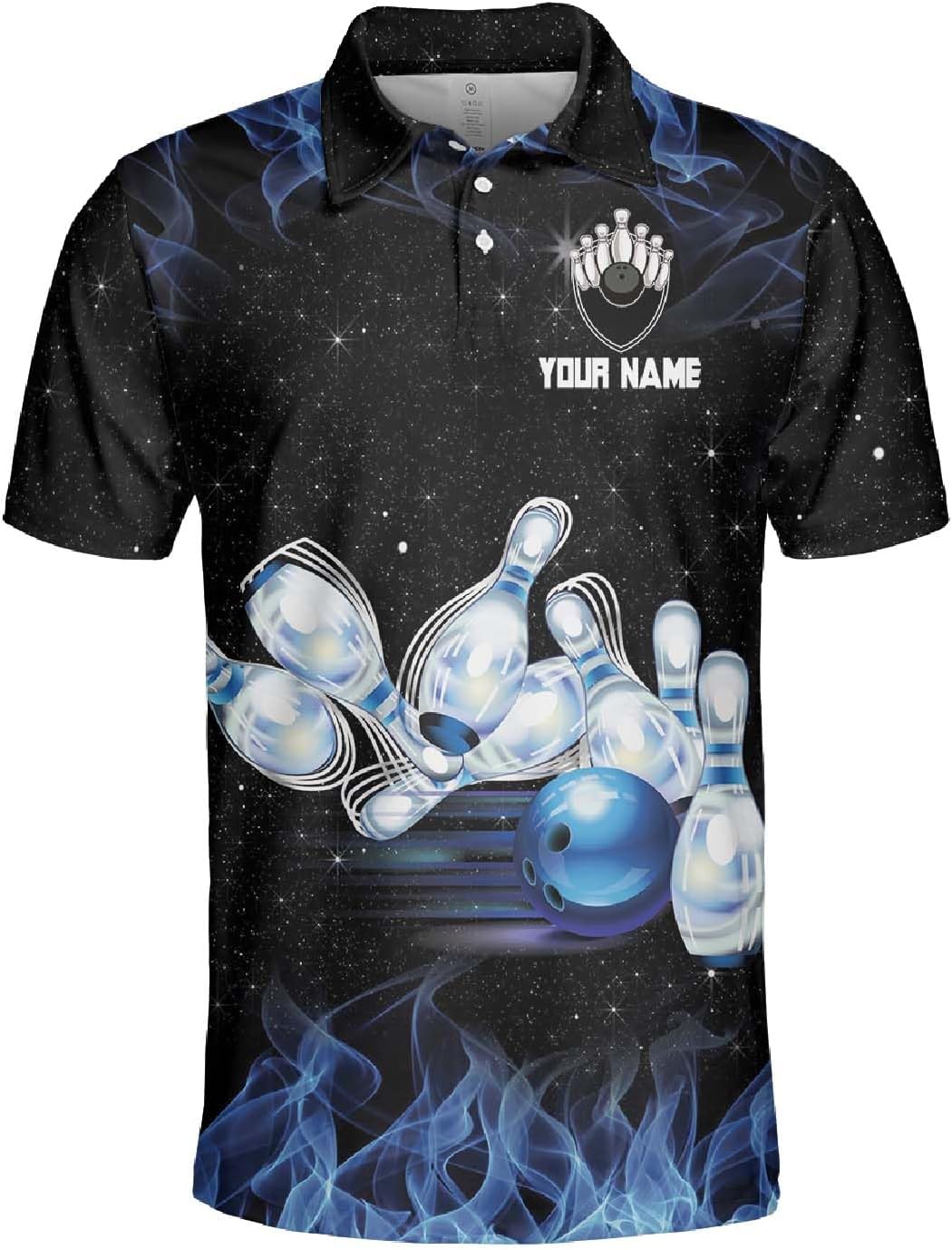 Custom 3D Bowling Polo Shirts for Men and Women Personalized Team Name Gift Unisex Customized Bowling Short Sleeve Polo Shirt