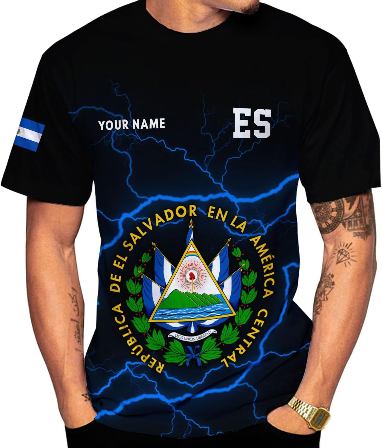 Personalized El Salvador Shirt Custom Camiseta de El Salvador Flag Shirt Men, Women Salvadorans Pride El Salvadoreña Gift