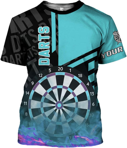 HomeDesign Personalized Dart Shirts, Darts Shirts for Men, Dart Jerseys for Teams, Dartboard Players Shirt Darts Board Gift