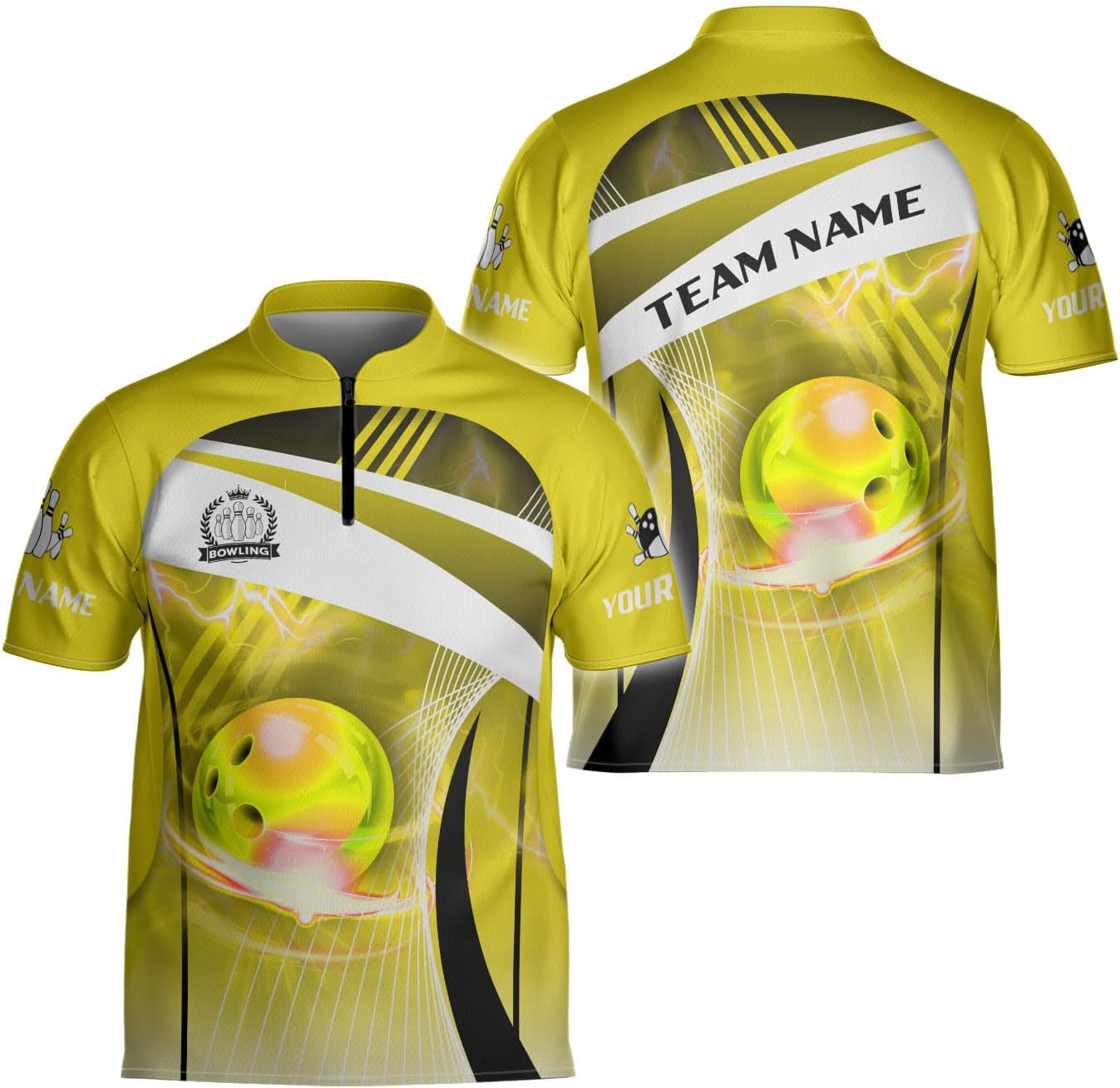 Ligthuy Personalized Bowling Jersey 3D, Bowling Shirts for Team, Bowling Shirt Unisex for Men Women, Bowling Shirts for Men 2