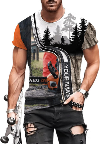 Personalized Name Arborist Shirts 3D, Cool Lumberjack Art Men Women Arborist Logger Tree Climber Logger, Tree Climber Shirt