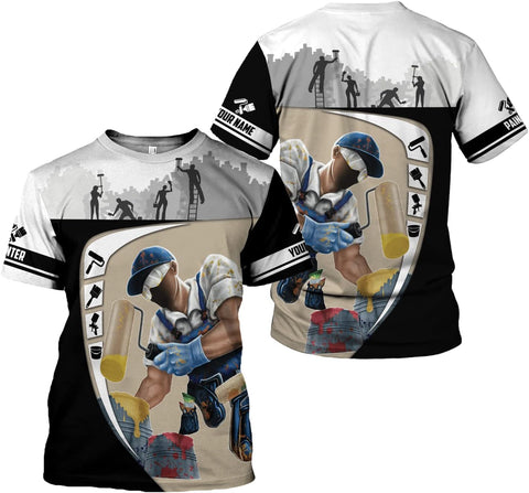 Personalized Name Painter Unisex Shirts 3D All Over Printed Sportwear Hoodie, TShirt, Zip Hoodie, Sweatshirt For Men Women