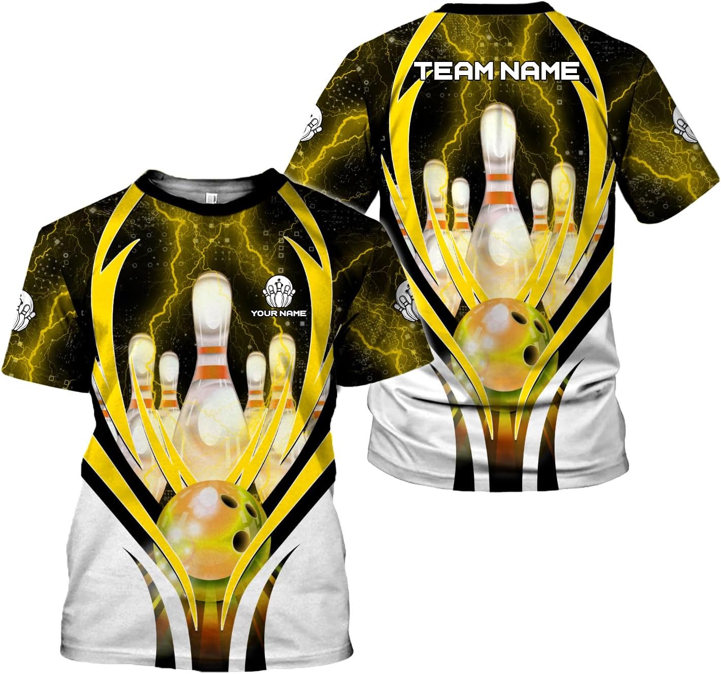 HomeDesign Personalized Name Bowling Shirts for Men & Women, Bowling Shirts for Team Bowling, Bowling Shirts Gift Unisex