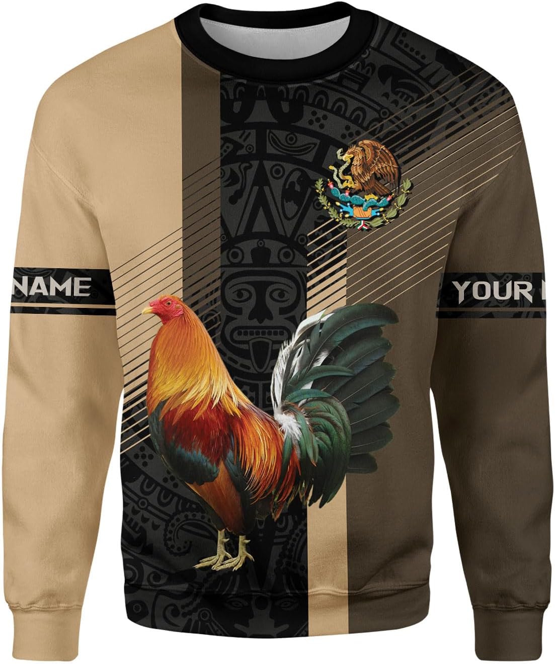 Vybonz Personalized Rooster Shirts for Men, Mexican Rooster Shirt, Mexico Rooster Sweatshirt, Mexico Rooster Hoodies for Men