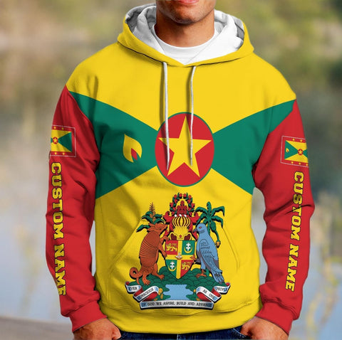 Personalized Name Grenada Shirts for Men, Grenada Shirts for Women, Proud Grenadan Shirts, Grenadian Flag Pride Shirt