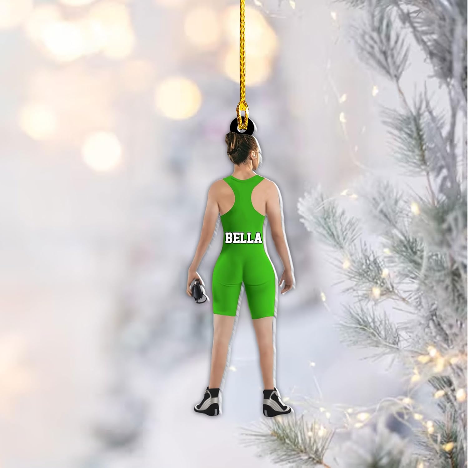 Artparel Personalized Wrestling Ornament Wrestling Helmet Ornaments Wrestling Christmas Ornament Gift for Wrestling Player Wrestling Christmas Tree Ornaments for Boys or Girls (Wrestling 4)