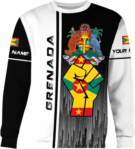 Podagree Personalized Grenada T-Shirt 3D, Proud Grenadan Tshirt, Grenada Flag Grenadian Pride Grenadian Heritage Shirt