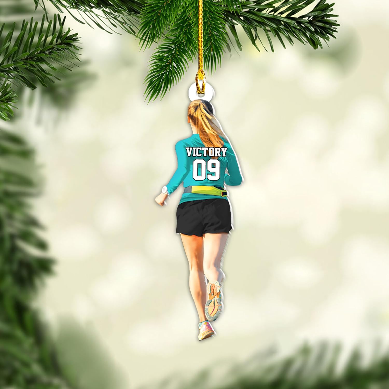 AOVL Personalized Running Christmas Ornament Gift for Runner Running Man Women Runner Gifts Girl Runner Gift Marathon Christmas Runner Ornament Runner Gift Xmas Ornament (Running 3)
