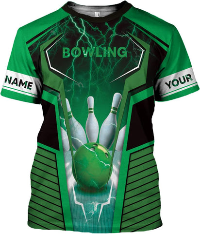 Podagree Personalized Name Bowling Shirts for Men and Women 3D, Bowling Shirts for Team Bowling, Bowling Shirts Gift