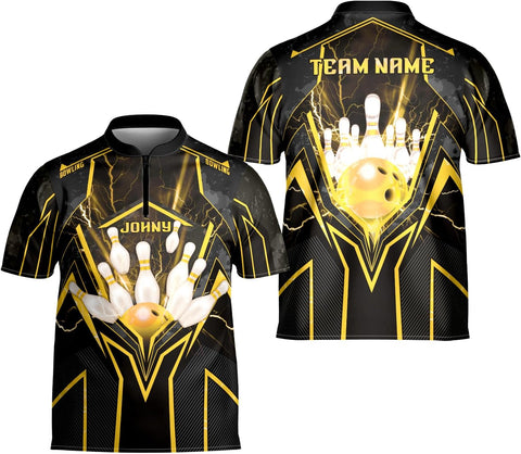 Artparel Personalized Name Bowling Jersey 3D, Custom Bowling Shirts for Team, Bowling Shirt Unisex for Men & Women