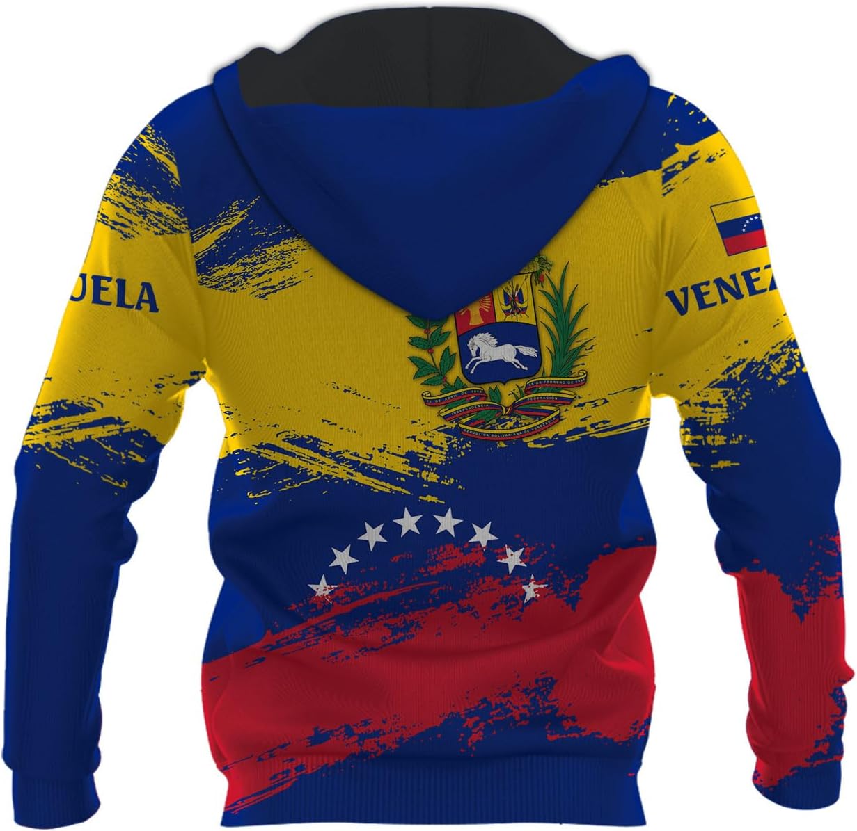 Custom Men's Venezuela Flag & Coat of Arms Hoodie