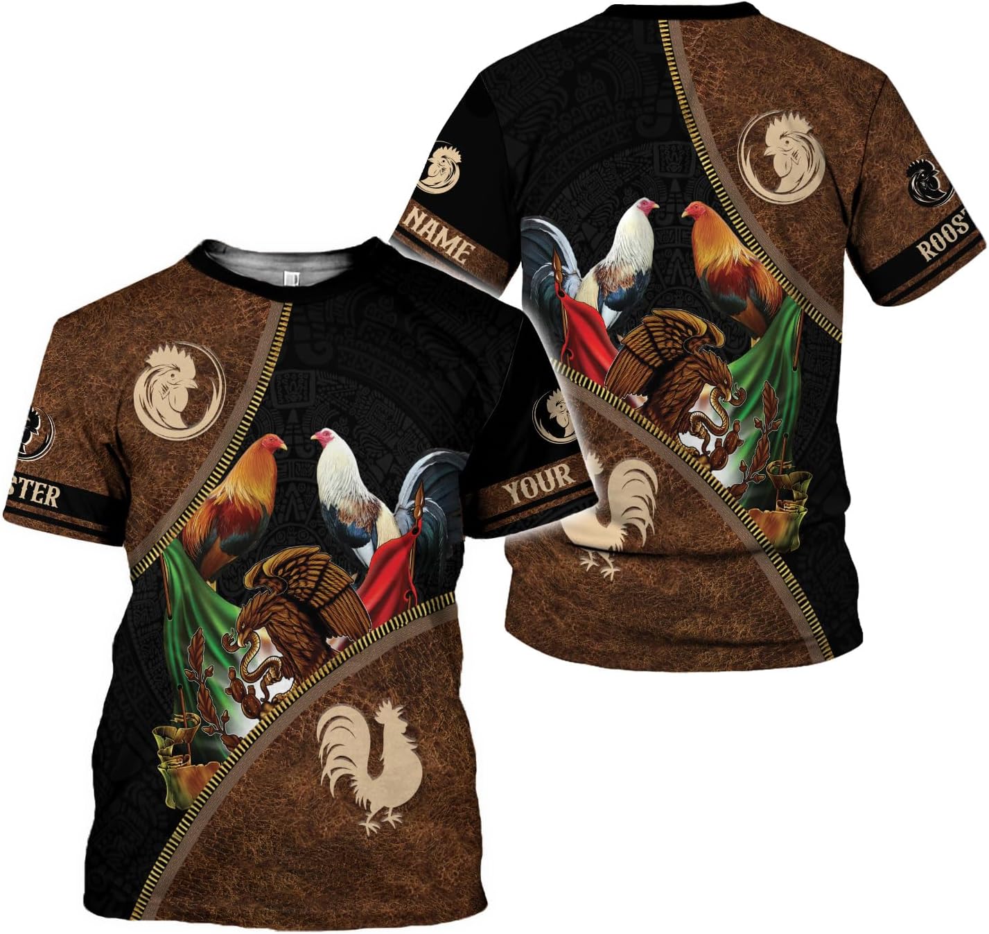 Mostprints Personalized Name Rooster Shirt 3D, Rooster Shirts for Men, Chicken tshirts shirts for women, Funny Chicken shirts
