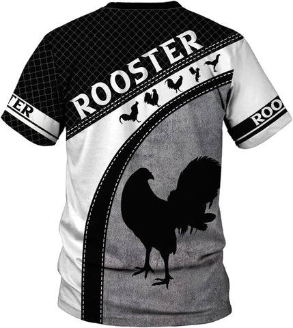Mostefy Personalized Name Rooster Shirt 3D, Rooster Shirts for Men, Chicken Tshirts Shirts for Women, Funny Chicken Shirts