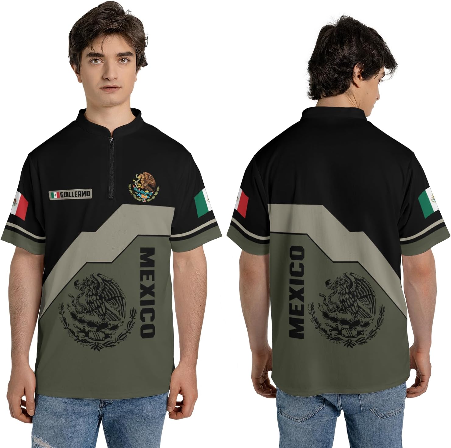 Mostprints Personalized Name Mexican Jersey Shirts for Men, Customized Mexico Shirts for Men, Mexico Shirts for Men, Women
