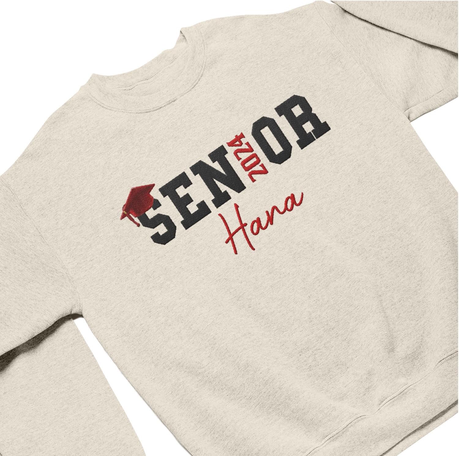 Intenprints Personalized Senior 2024 Sweatshirt Class of 2024 Senior 2024 Shirt Custom Embroidered Graduate Shirt