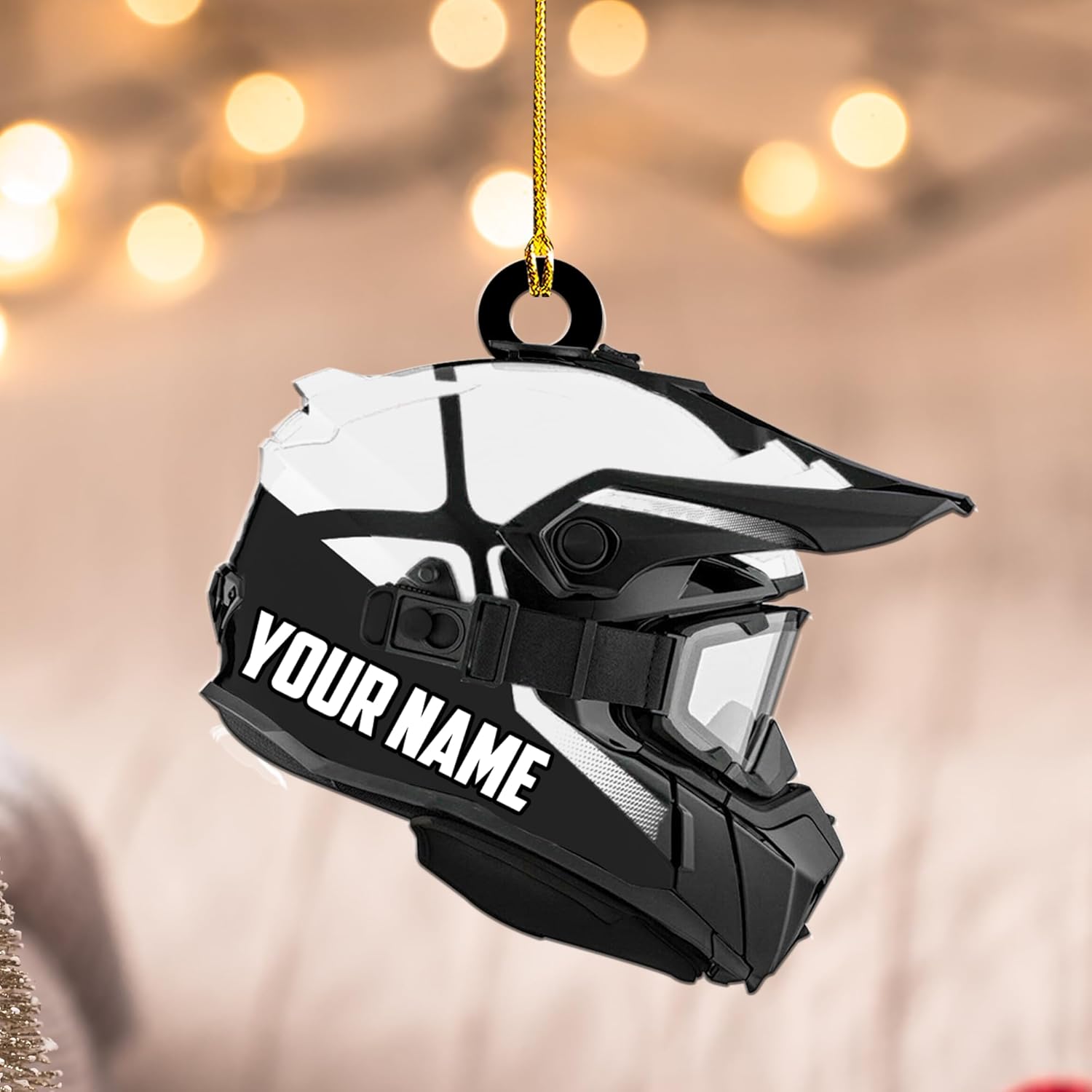 RoyalBro Personalized Snowmobile Ornament Snowmobile Gear Shoes Christmas Ornament for Snowmobile Lovers, Snowmobile Christmas Ornament Gift for Snowmobile Lovers (Style 5)