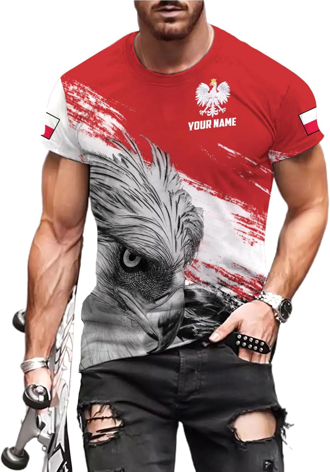 Parvii Personalized Poland Shirt Women & Men, Polska Tshirt Women Poland Shirt 3D, Poland Pride Shirts, Polish Eagle Polska