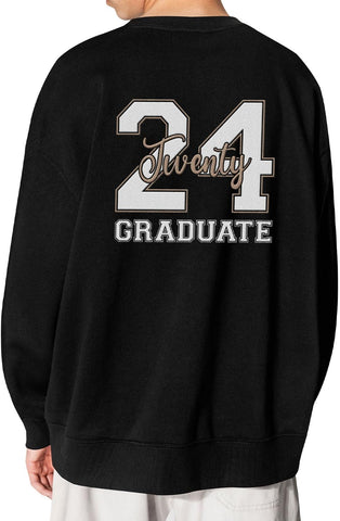 Suseaz Personalized Senior 2024 Embroidered Sweatshirt Graduation 2024 Class Of 2024 Senior Class Senior Embroidered Shirt